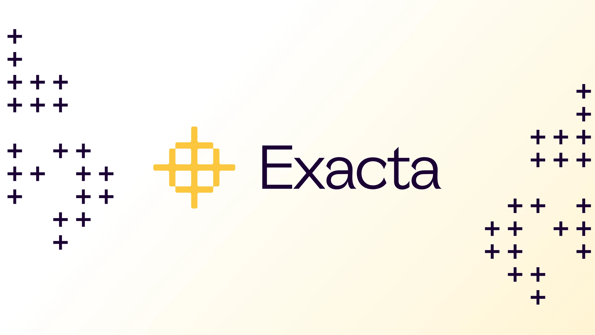 Exacta — The Exacta identity: a geometric mark and a warm, contrasting palette.