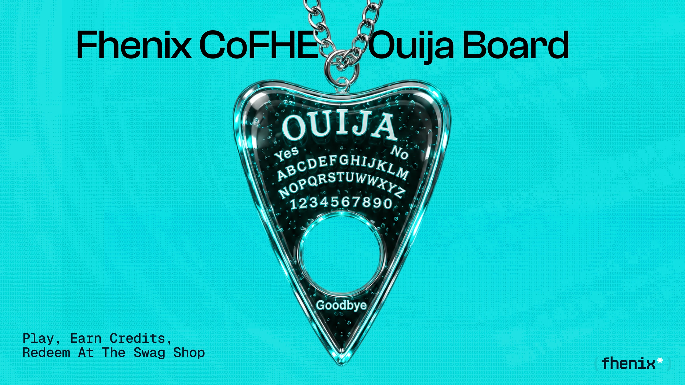 Fhenix Graphic Design — Fhenix CoFHE Ouija Board campaign artwork.