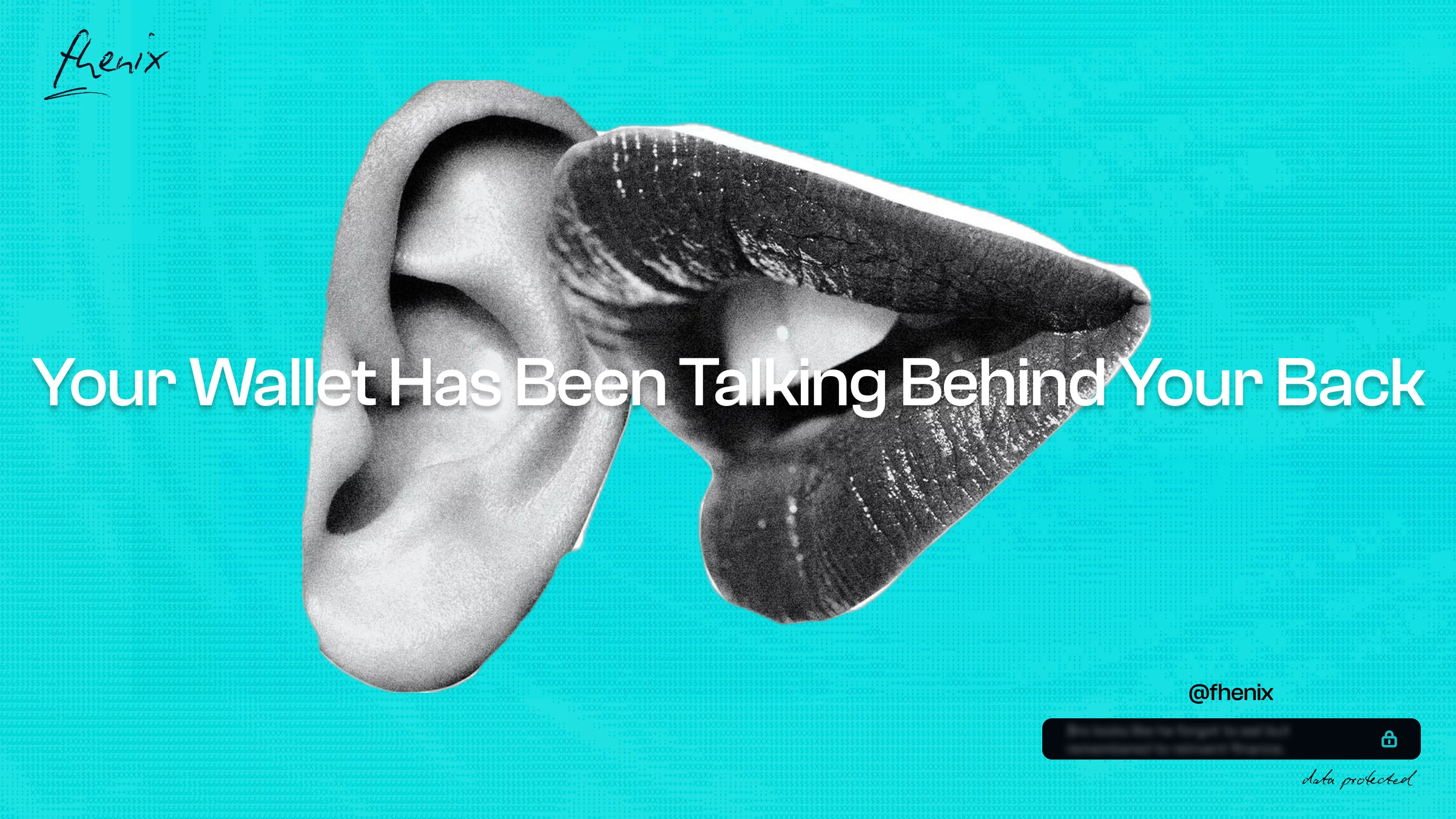 Fhenix Graphic Design — A contrasting take on the wallet privacy campaign.