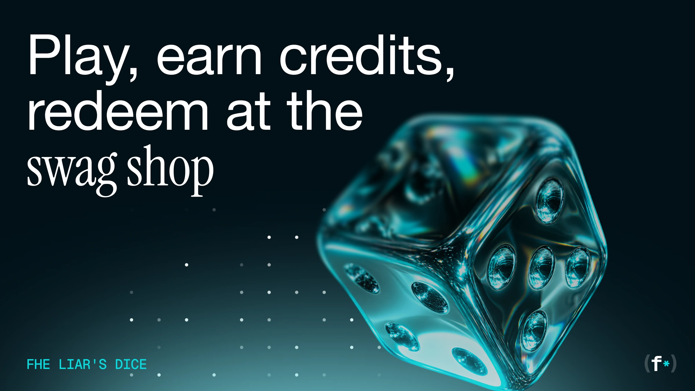Fhenix Graphic Design — Play, earn credits, and redeem at the swag shop.