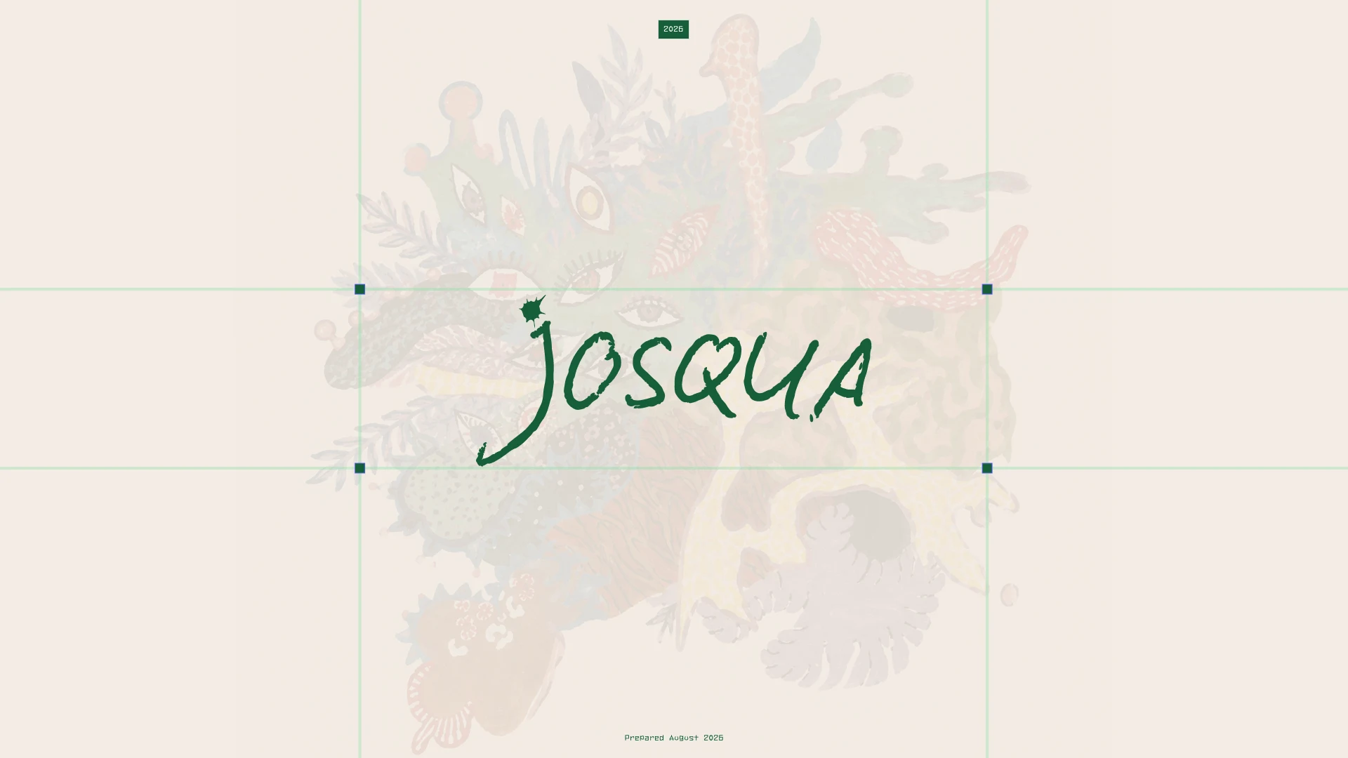 JOSQUA hand-lettered logo design