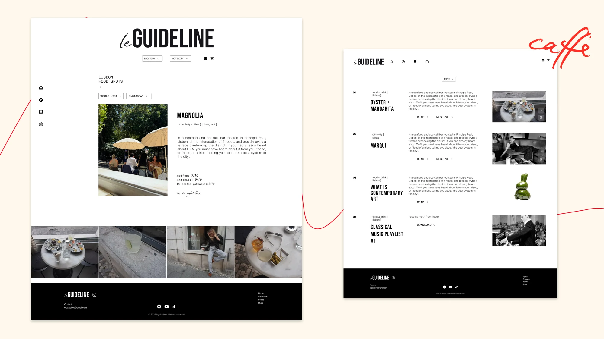 leGuideline — Details that guide the journey.