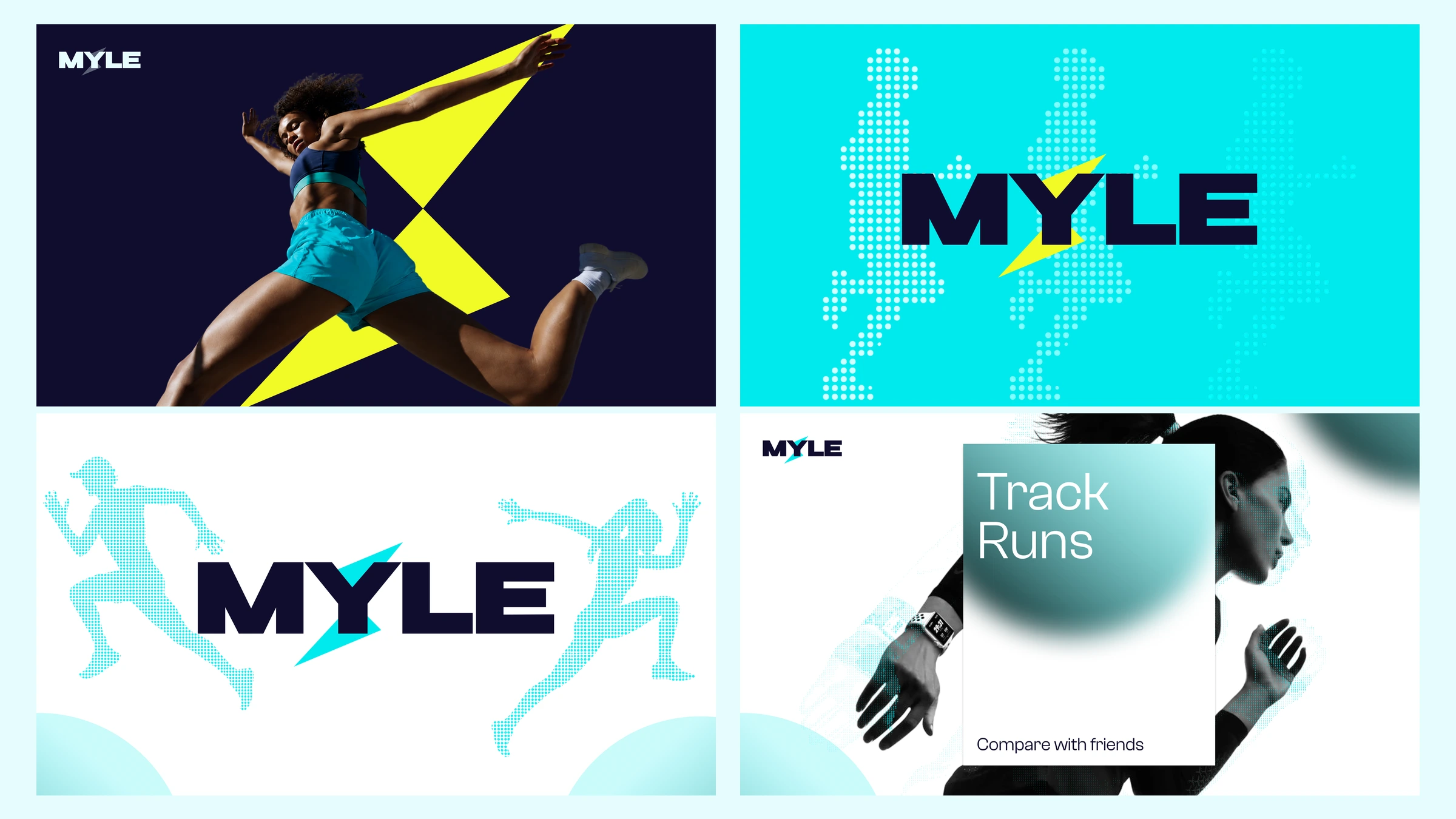 MYLE — Social media graphics and brand applications.